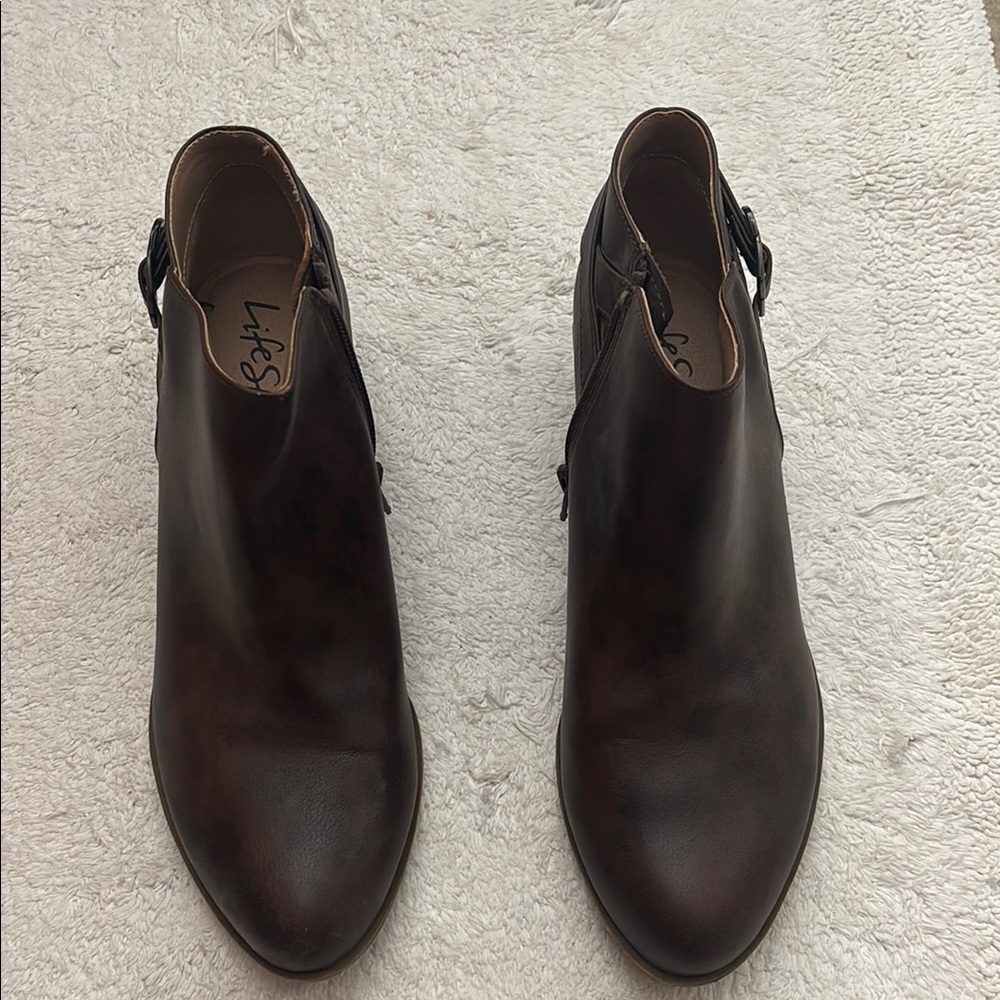 Life Stride Dark Brown Ankle Boots